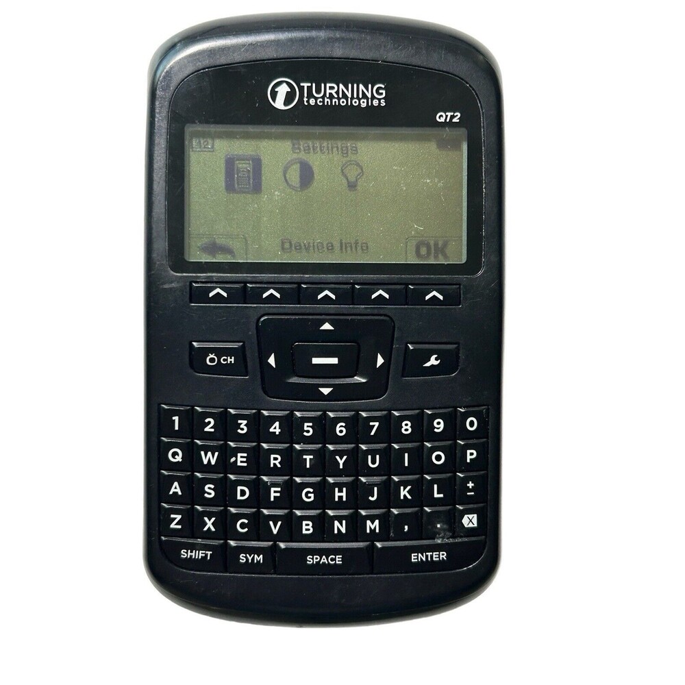 TURNING TECHNOLOGIES RESPONSE CARD QT2 RCQR 02 CLICKER QWERTY- Tested- Works